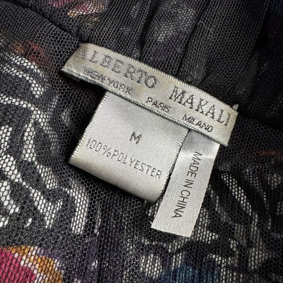 Alberto Makali Women’s M Colorblock Open Jacket Blazer Black Mesh Cover - Picture 7 of 9